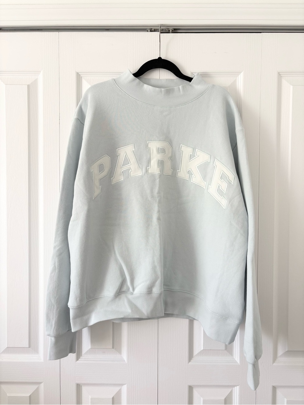 Parke Light Blue Mockneck Sweatshirt
